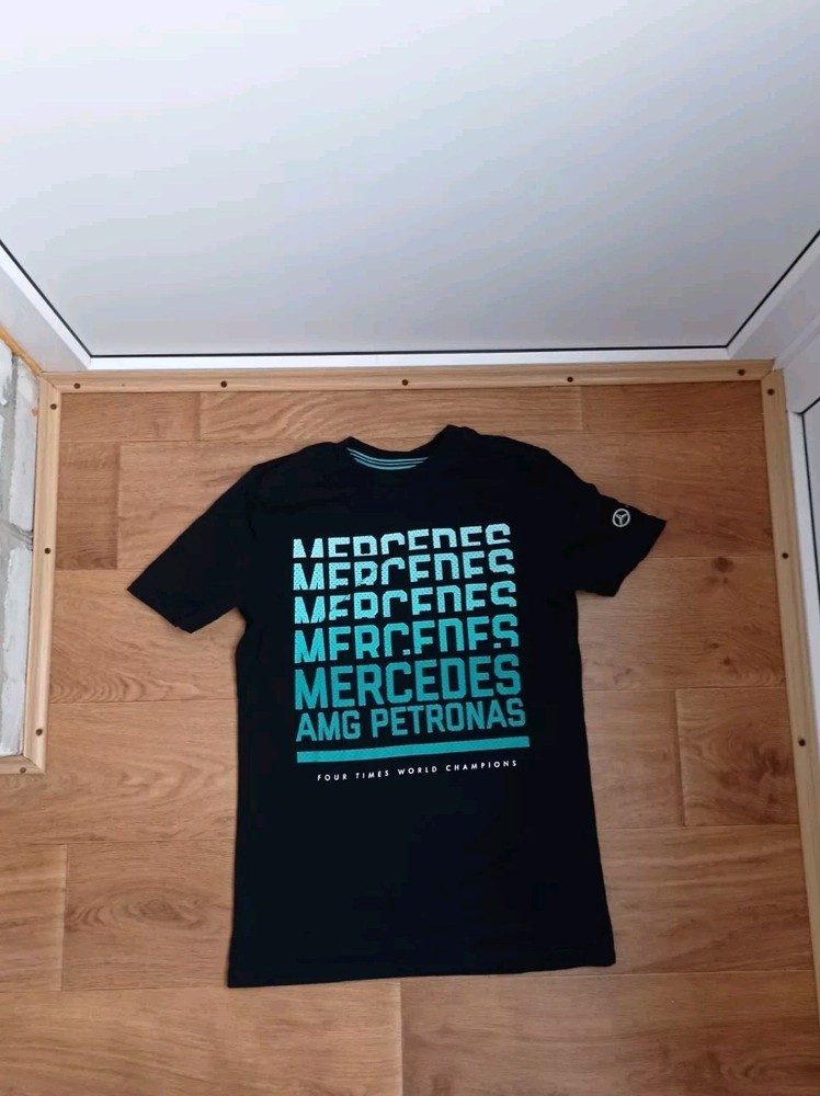 Mercedes Benz AMG Petronas Formula One Team F1 Racing Black T-Shirt XS S