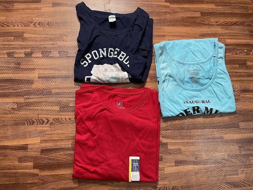 Lot of 3 – Assorted Colors, Sizes, Brands T-Shirt and Tank Top (See Description)