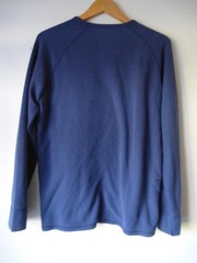 Mack Weldon Shirt Mens Large Navy Thermal Waffle Crewneck Long Sleeve Raglan