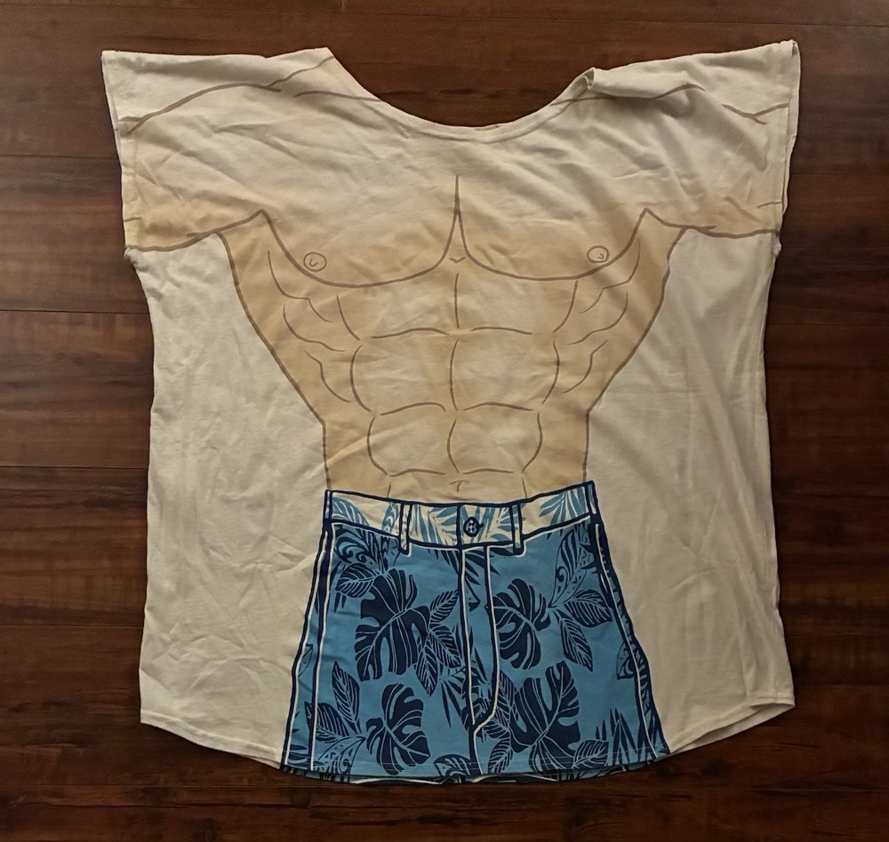 Rare Vintage La Imprints Fun2wear Beach Body Shirt One Size Fits Most