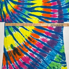 Liquid Blue Tie Dye T-Shirt Mens XL Multi Color Spiral Psychedelic Cotton Tee
