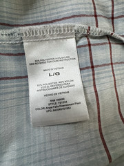 Habit Travel Shirt L Plaid UPF 40 Sun Protection Lightweight Fishing Sports