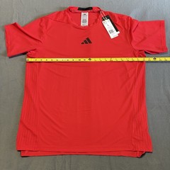 Adidas D4T TEE Training T-Shirt Men Large Red JY6341 Climacool Performance NWT