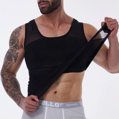 Men Slimming Body Shaper Tank Top Abdomen Gynomastica Compression Vest Shirt