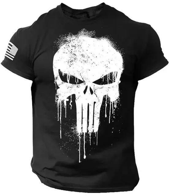 MENS SUMMER THE PUNISHER CASUAL CULT MOVIE CLOTHING T-SHIRT T-SHIRT