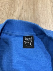 Brain Dead Waffle Knit Mock Neck S/S T-Shirt; Light Blue; Pre-Owned; US XXL