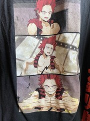 Unisex My hero academia Kirishima red riot panel graphic anime Short Sleeve tee