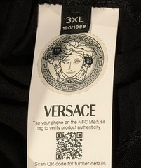Versace Pop Pin Mesusa Black Cotton Jersey T-shirt Men’s Size 3XL Authentic