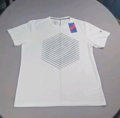 Asics White T Shirt Men Size XL SD Graphic SS Top Running Casual Reflective D1