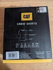 NEW 4 Pack Caterpillar CAT Men’s Crew Neck T-Shirts Sz SMALL White Athletic Fit