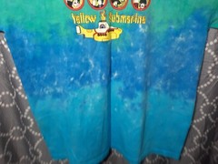 Rare Graphic THE BEATLES Yellow Submarine-Liquid Blue Tag Tie Dye ShIrt Size XL