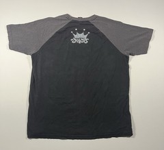 Vintage JNCO Jeans Crown Skull Graphic T Shirt Black Gray Raglan Mens XL