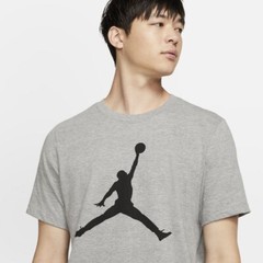 NWT JORDAN JUMPMAN ICON T SHIRT CJ0921-091 MENS LARGE HEATHER GREY NIKE AIR MAX