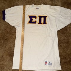 VTG Sigma Pi Fraternity Eagle USA Embroidered Shirt Sz M