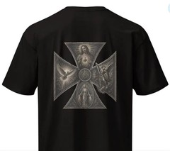Men’s Christian Warrior Cross Shirt, Saint Michael Faith Apparel shirt