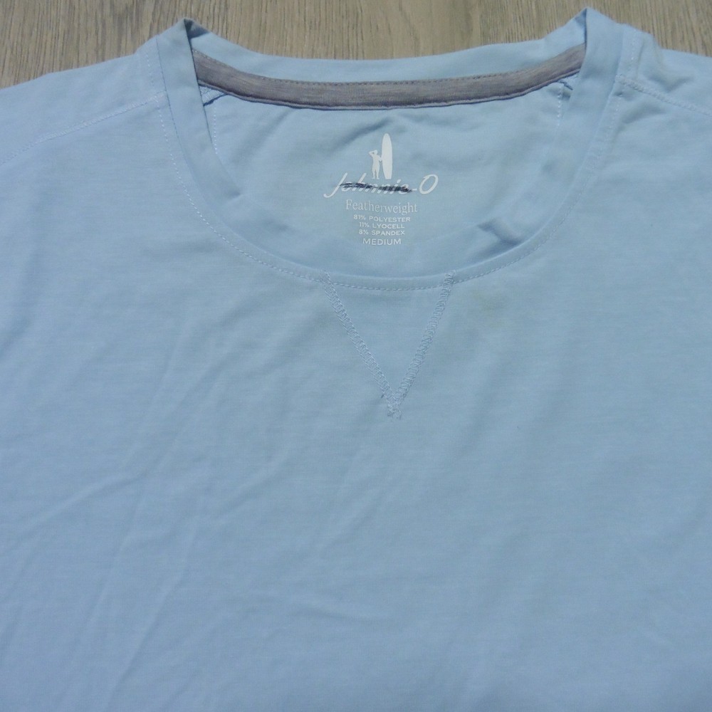 JOHNNIE O Mens M MEDIUM THE COURSE T SHIRT PERFORMANCE GOLF TEE KONA BLUE AQUA