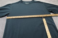BYLT Shirt Mens XL Green Blue Drop Cut Long Sleeve BYLT Blend Basics Stretch Tee