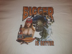 Bigger Is Better Big Foot Fishing Boobies T-Shirt XL