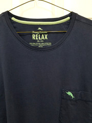 Tommy Bahama Relax Men’s 3XL Navy 100% Cotton S/S Crew Neck Pocket Tee