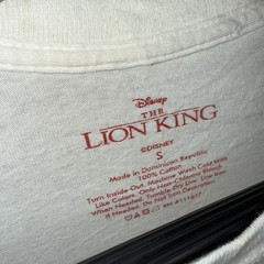 Disney The Lion King T-Shirt Adult Small – Simba Timon Pumbaa Mufasa – White Tee
