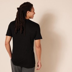 6 Pack Men’s Short Sleeves 100% Cotton V-Neck Undershirt,X-Large Black