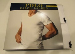 2 POLO RALPH LAUREN 2XL 3XL 4XL COTTON WHITE BLACK V NECK T-SHIRTS UNDERSHIRTS