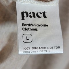 Pact Lux Essential Classic Fit Large 100% Organic Cotton Nickel Grey Crew Neck