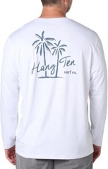 Hang Ten Men’s Long Sleeve Sun Tee, UPF 50+, Quick-Dry Fabric, Lightweight, XL
