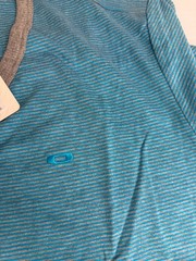 Oakley Shirt Men XXL Henley Stripe Sandy Side Up Work Party Train Gym Core Ne