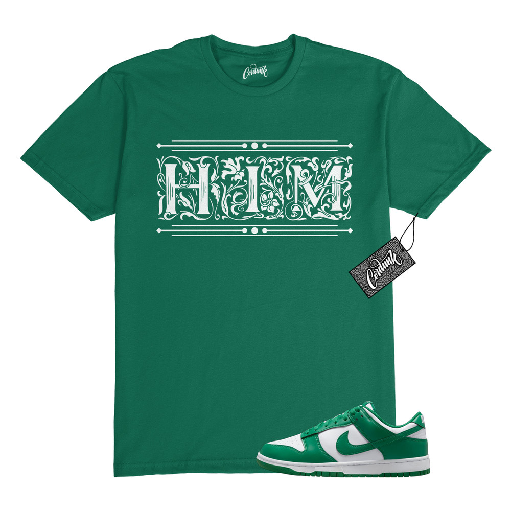 Dunk Malachite Green White Low T Shirt Match HIM
