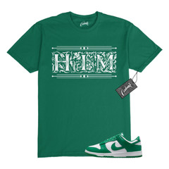 Dunk Malachite Green White Low T Shirt Match HIM