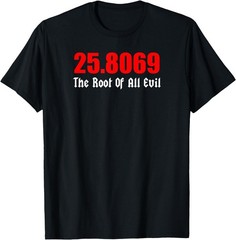 25.8 The Root Of All Evil Square Root 666 Halloween T-Shirt