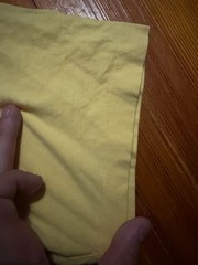 Vintage Polo Ralph Lauren Yellow Single Stitch T-Shirt Navy Blue Pony Logo