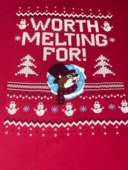 Buc-ee’s Christmas T Shirt Mens XL Red Graphic Worth Melting For Holiday