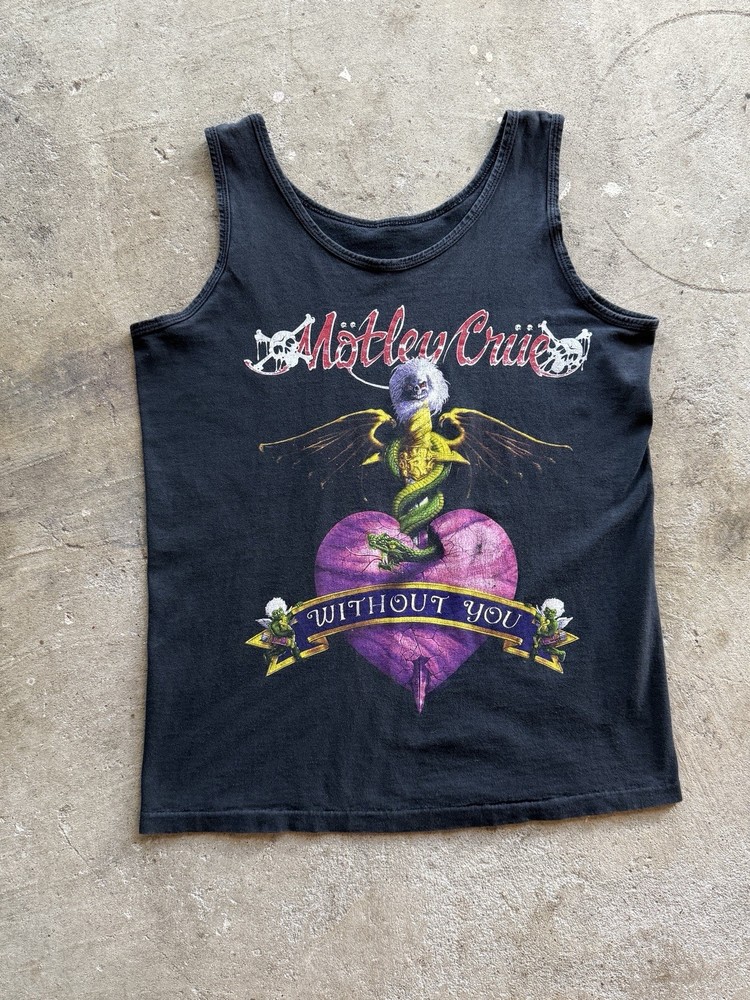Vintage 80s/90s Motley Crue Without You Metal Band Tank Top Shirt Men’s Medium