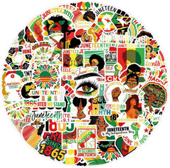 110 Pieces Juneteenth Freedom Day Stickers for Kids Black Independence Day Stick