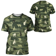 3D Sphynx Cat Camo T-Shirt Funny Graphic Apparel All Size
