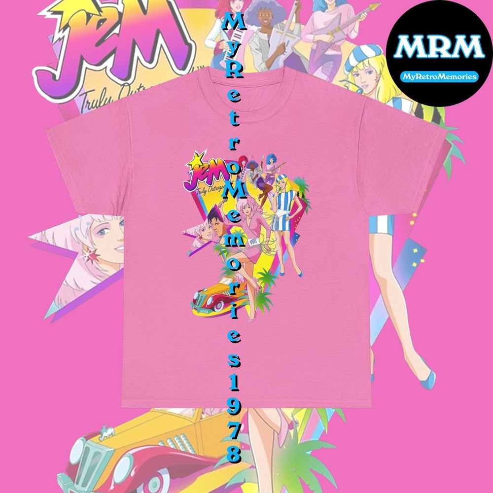 NEW Jem And The Holograms T-Shirt 5 Colors To Choose Sizes S-5XL Tee 80s Retro