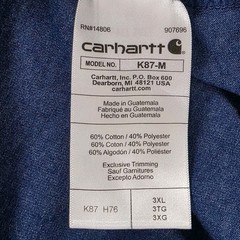 Carhartt Men’s 3XL Blue Loose Fit Short Sleeve Plain Side Pocket T-Shirt