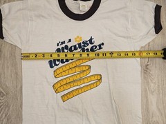 Vintage 80s Graphic Print ‘Waist Watcher’ T-shirts, Size M (38-40)