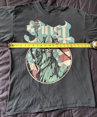 RARE Large Ghost Black To The Future 2016 Tour Liberty Shirt *FLAWS, SEE PHOTOS*