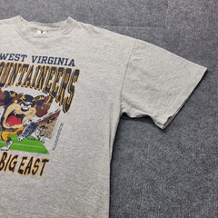 Vintage Looney Tunes Tasmanian Devil Taz Shirt WEST VIRGINIA Football Cartoon