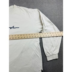 Y2K Sean John Long Sleeve T-Shirt Men XL White Signature Script Relaxed Urban