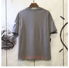Men’s Punk Rock Distressed T-Shirt Safety Pin Hollow Out High Street Hip Hop Top