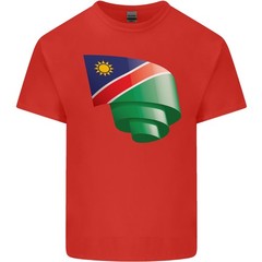 Curled Namibia Flag Namibian Day Football Mens Light Cotton T-Shirt