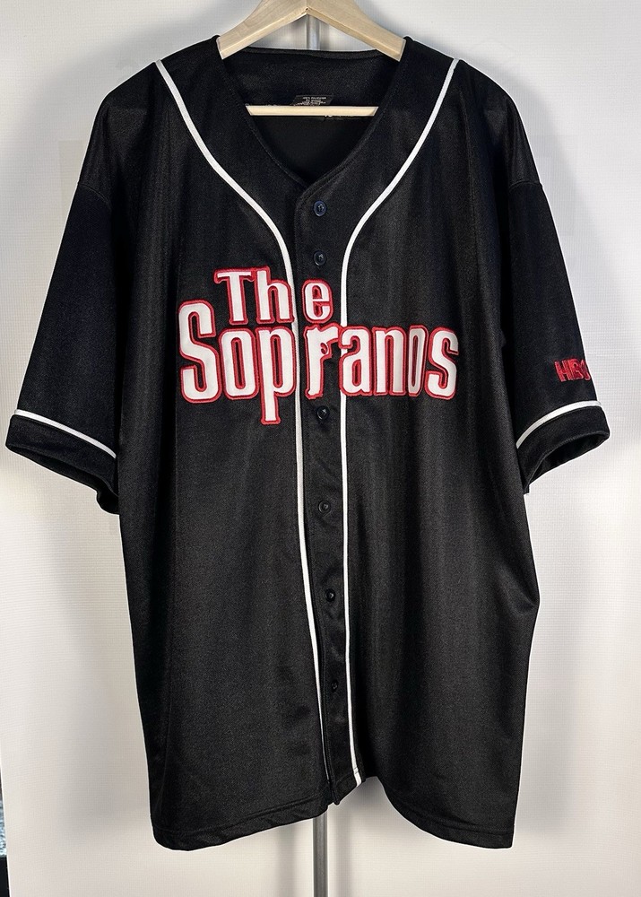 Vintage The Sopranos Tony #1 Black Baseball Jersey Size XXL HBO Exclusive
