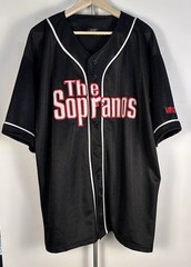 Vintage The Sopranos Tony #1 Black Baseball Jersey Size XXL HBO Exclusive