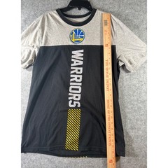 NBA Golden State Warriors Colorblock Graphic T-Shirt Gray Black Mens Medium