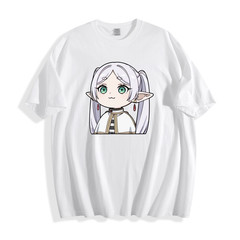 Chibi Frieren Close-Up T-Shirt – Cute Anime Character Design Unisex Tee