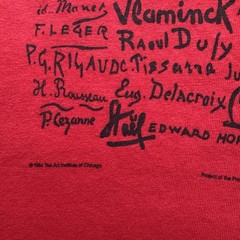 Vintage 90s Art of Chicago Museum Tee Van Gogh Degas Seurat Picasso Rembrandt